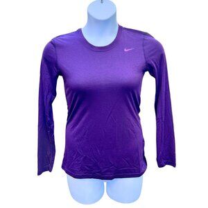 Nike Pro Dri-FIT Performance Layering Long Sleeve Purple Top | Size Small - EUC